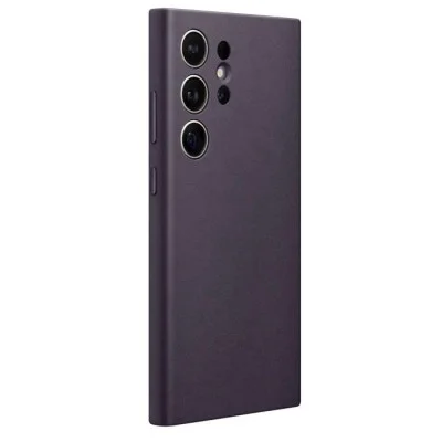 Cover Samsung S24 Ultra Vegan Leather Case &ndash; Dark Violet